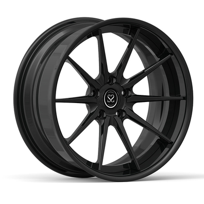 la aleación negra de Mercedes Benz Forged Wheels Custom Aluminum del satén 19x9.5 bordea 5x112